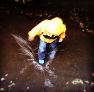 Splashing in the rain