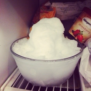 snow for ice cream