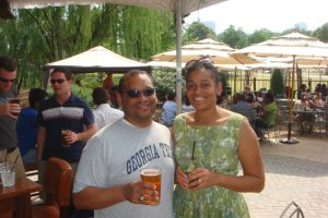 Me and the hubby having cocktails