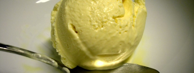 A scoop of ice cream