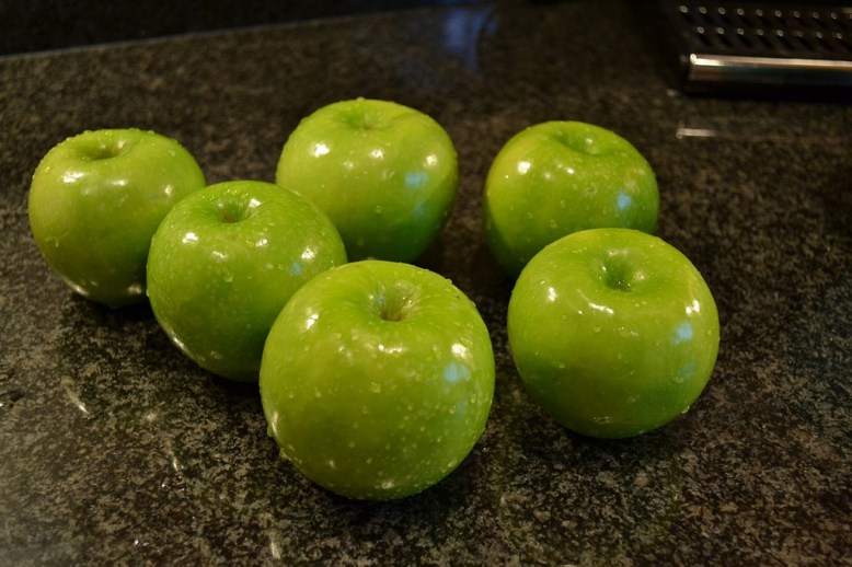 Apples on a counter top