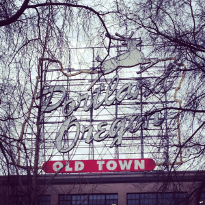 Portland Oregon Old Town Sign