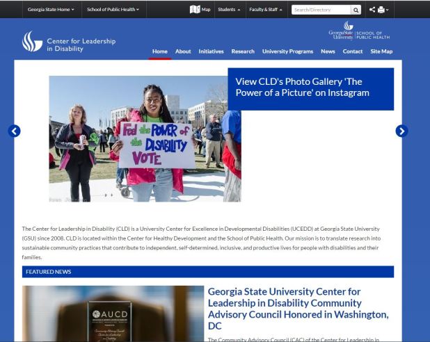 Center for Leadership in Disability Website